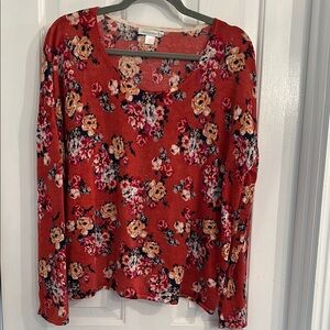 Garnet Hill Floral Merino Wool Sweater